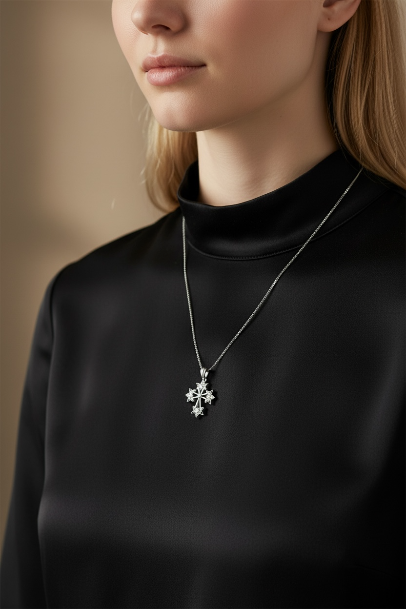 Armenian Cross Manuscript Necklace