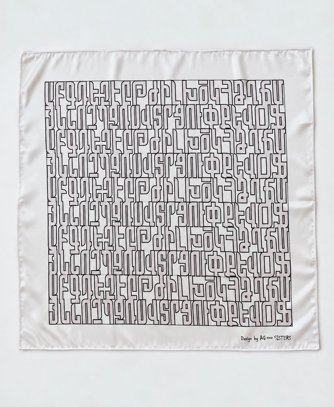 Armenian Alphabet Scarf by AG Sisters