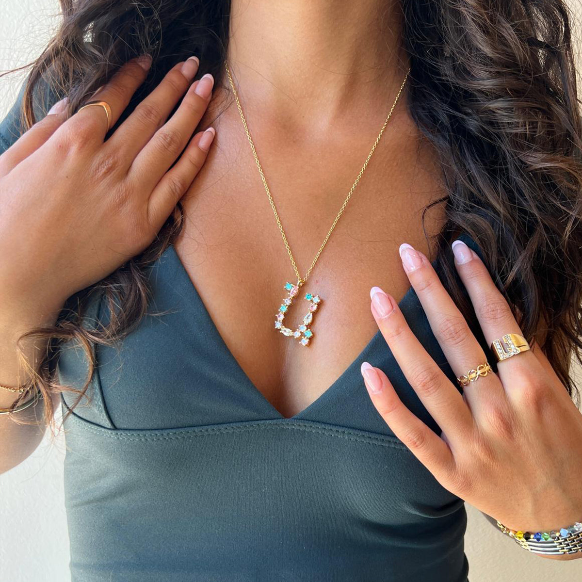 Armenian Initials Pastel Necklace