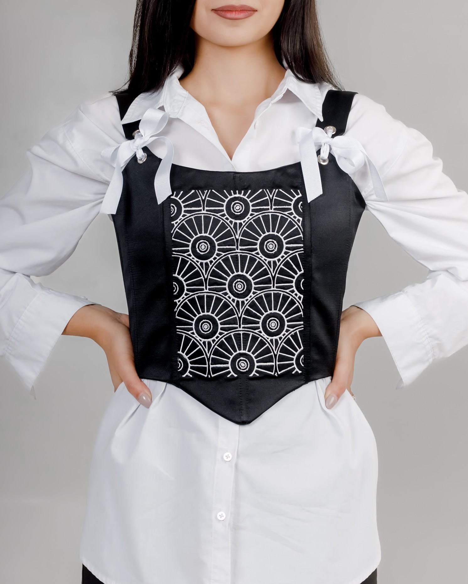 "My Yerevan" Series Cascade Embroidered Corset