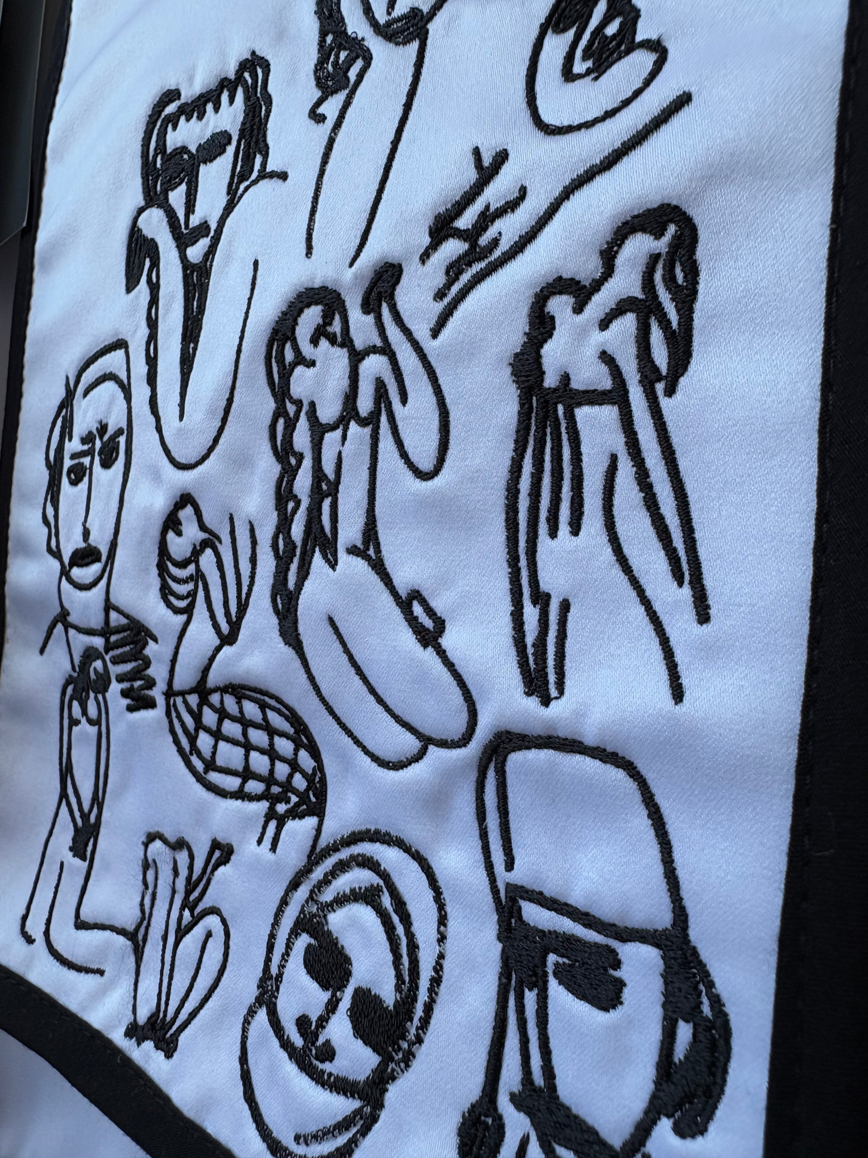 Minas Avetisyan Sketches Embroidered Vest