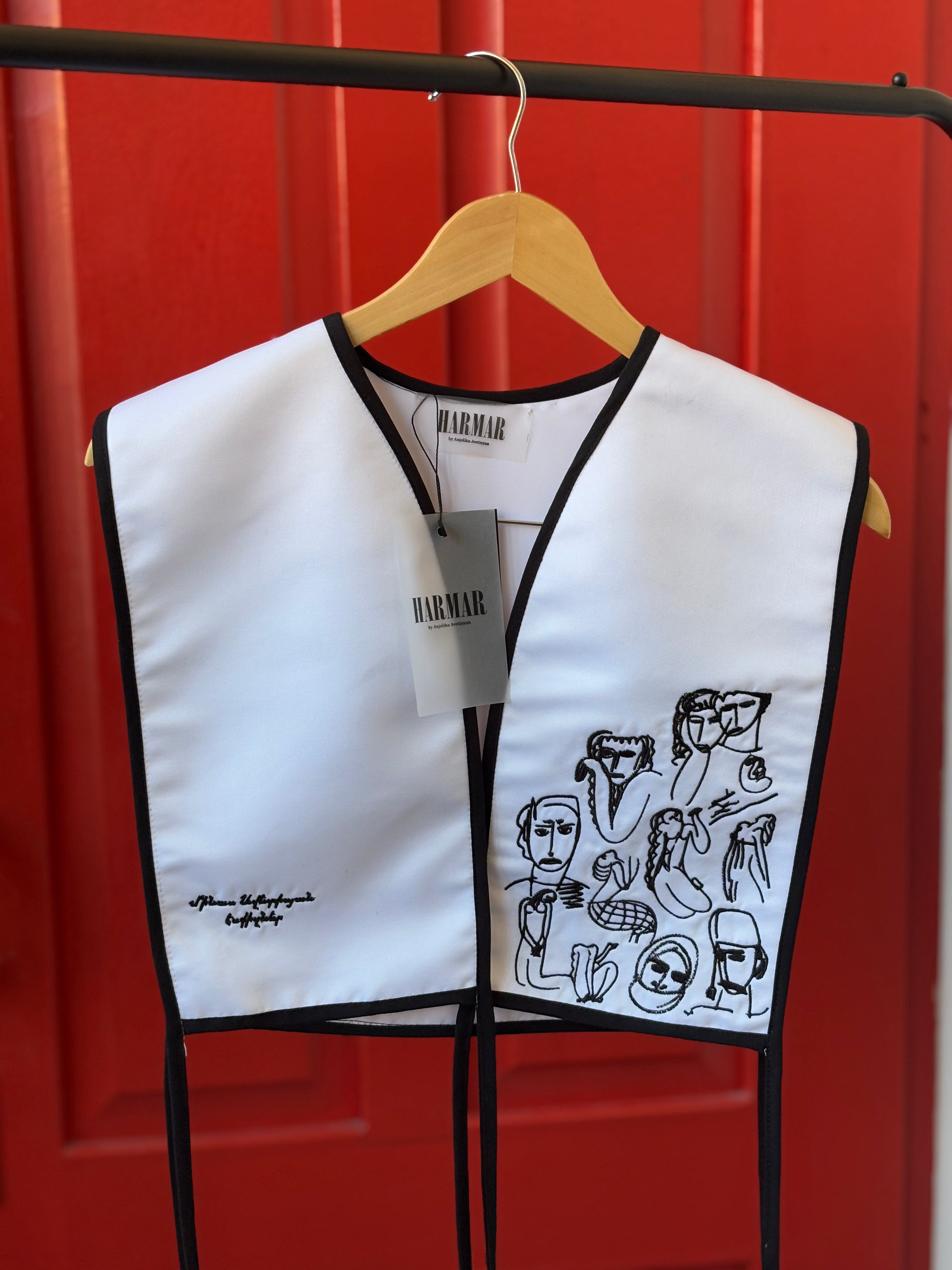 Minas Avetisyan Sketches Embroidered Vest