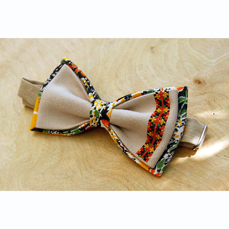 Armenian Embroidered Bow Tie - Multi-color