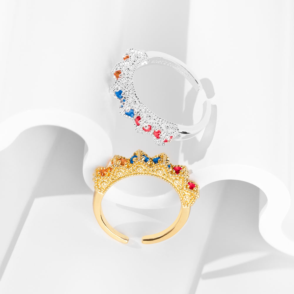 Anet's Collection Crown Ring - White