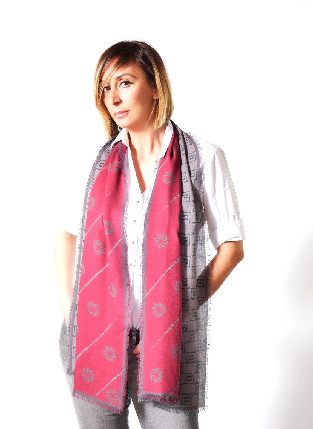 Anet's Collection Eternity Burgundy Unisex Scarf