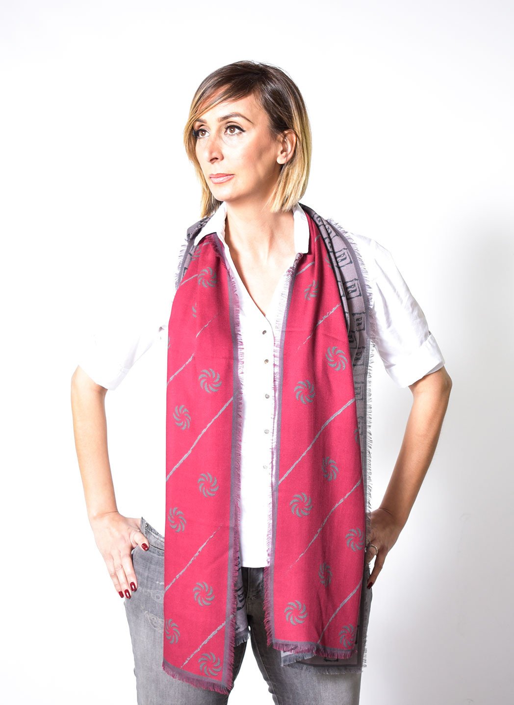Anet's Collection Eternity Burgundy Unisex Scarf