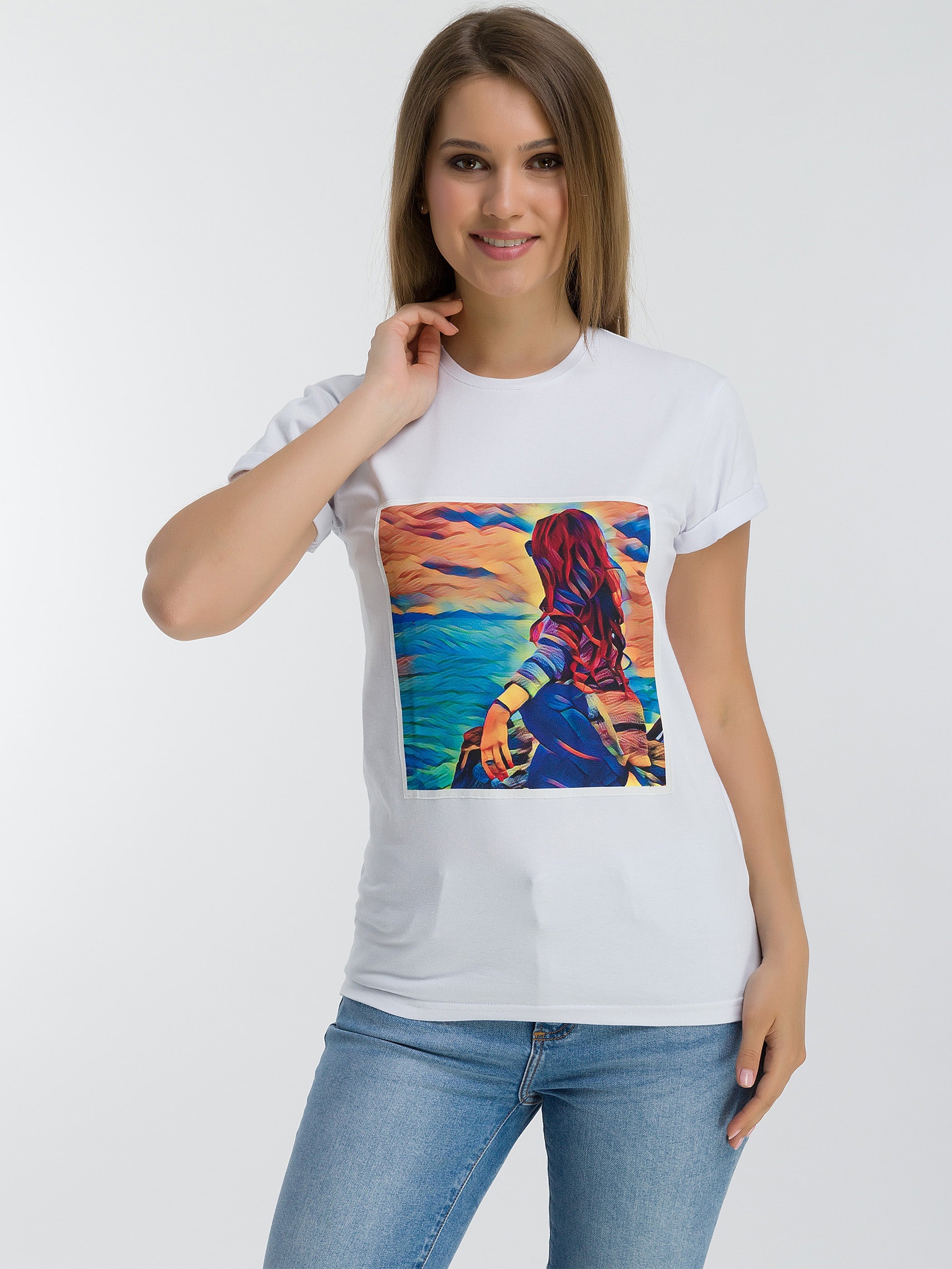 T-Shirt "The Girl by Lake Sevan" by AG Sisters