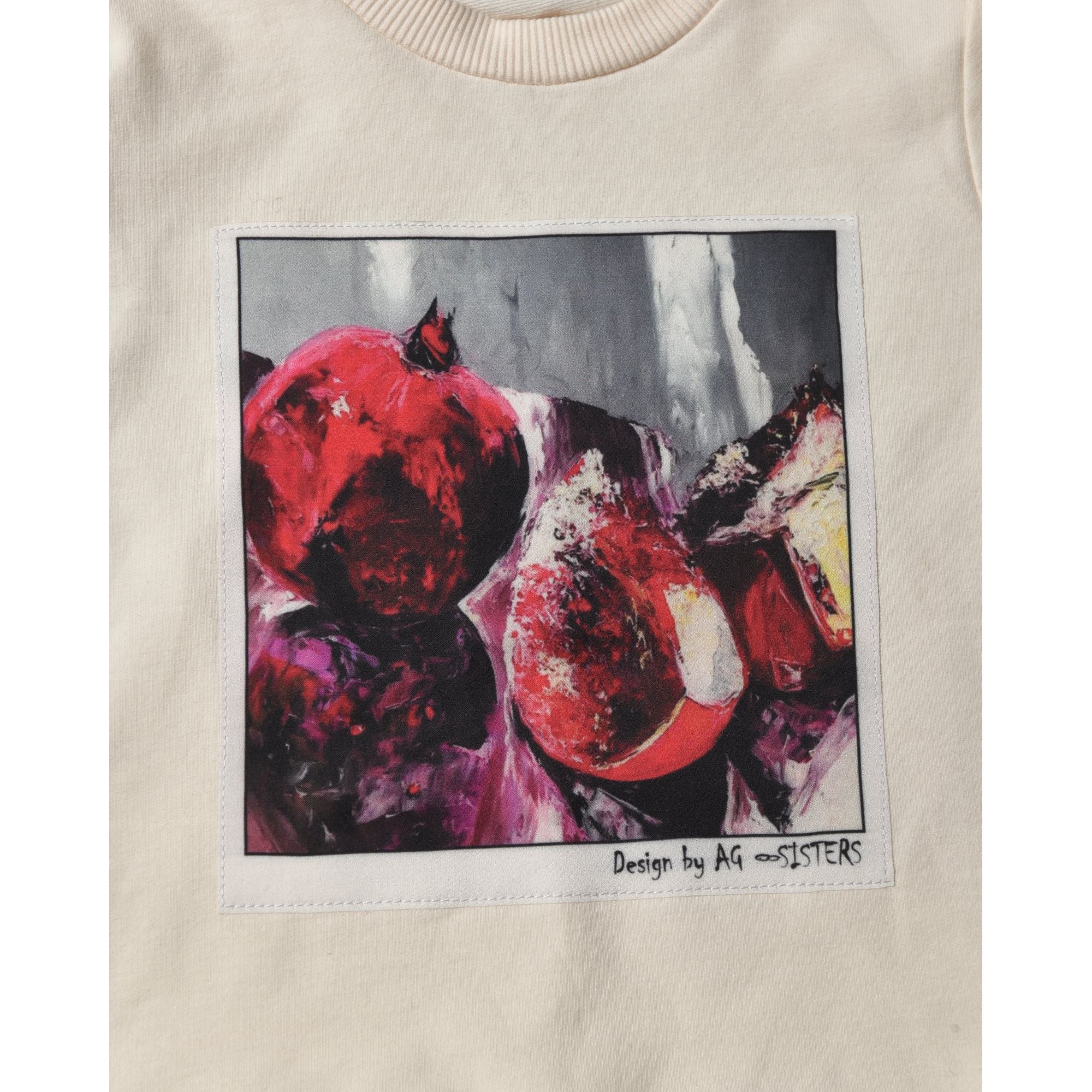 AG Sisters Kids' Sweatshirt with Silk Print "Pomegranate"