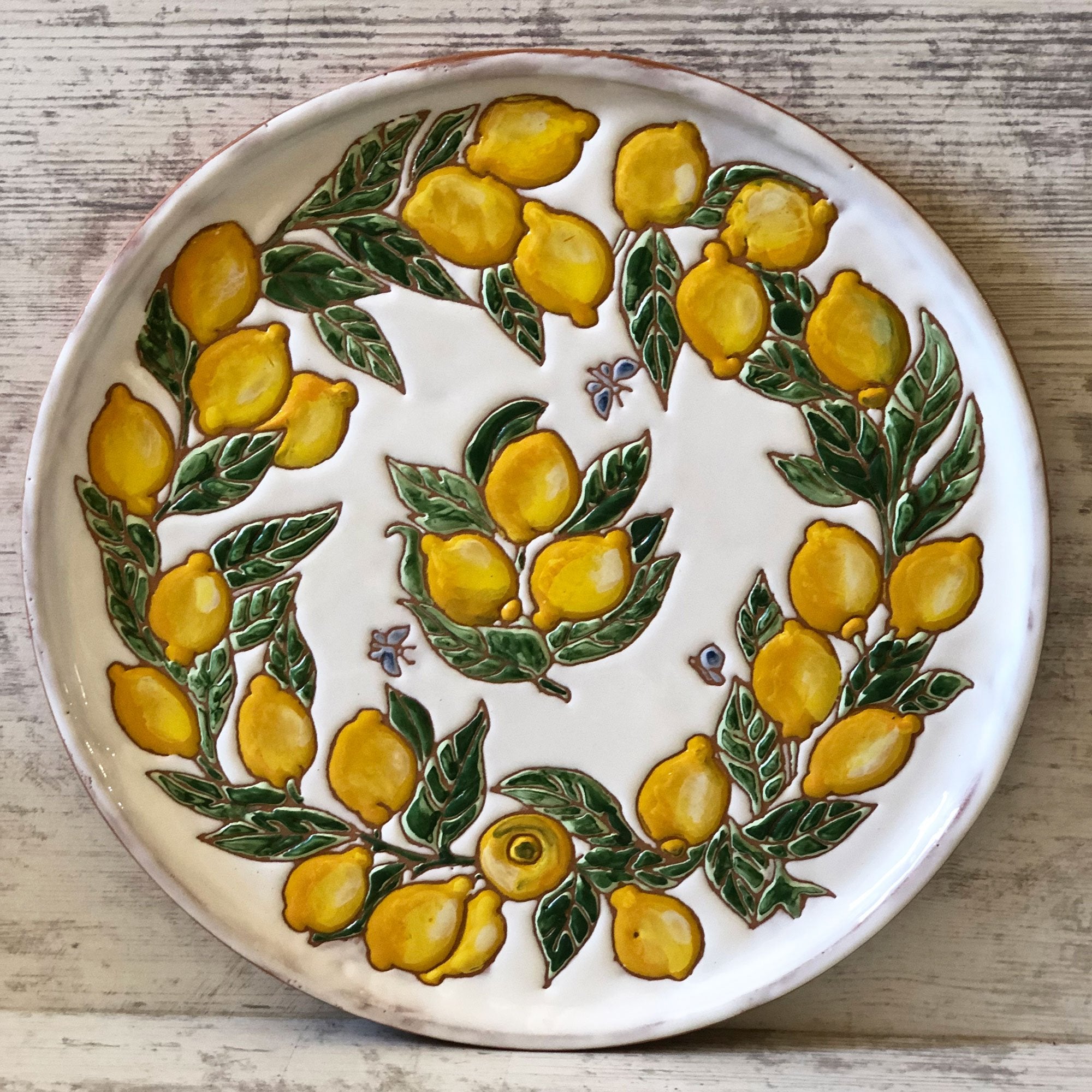 Mane Tiles Italian Lemon Style Ceramic Plate