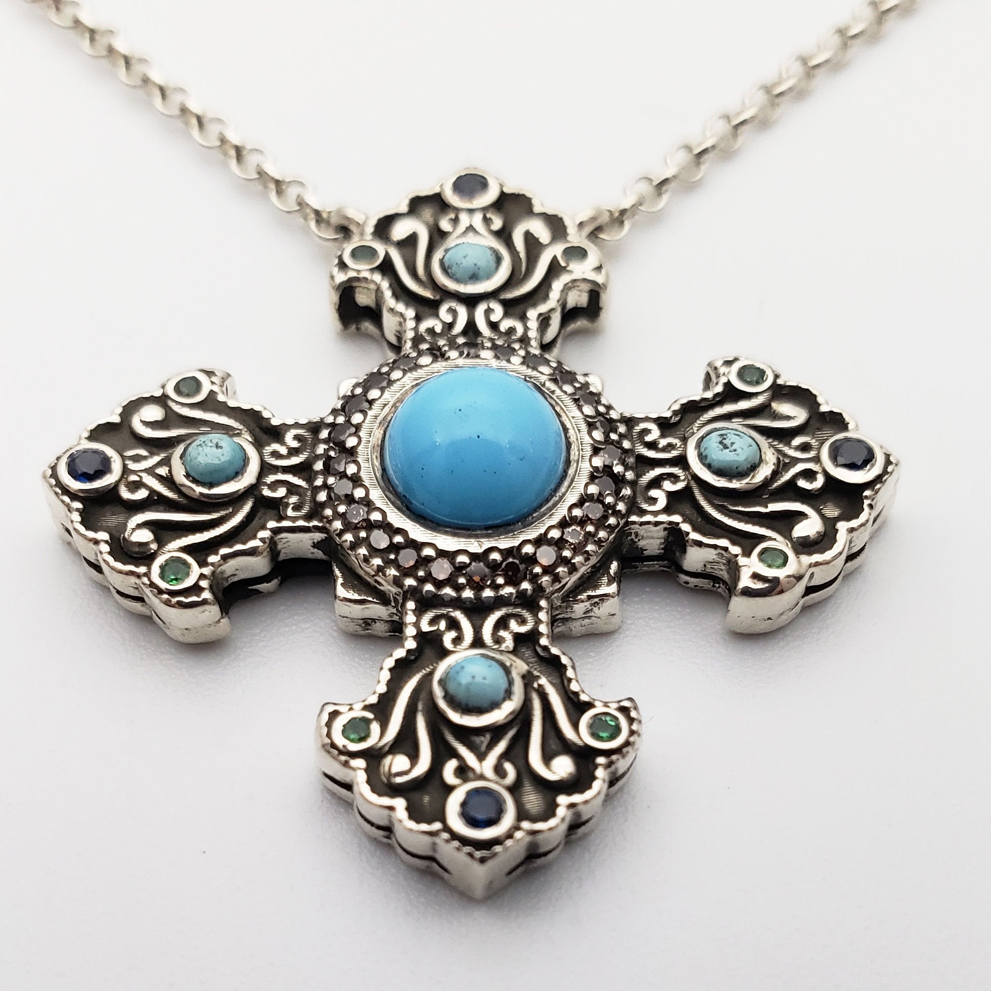 Arm Root Cross with Turquoise