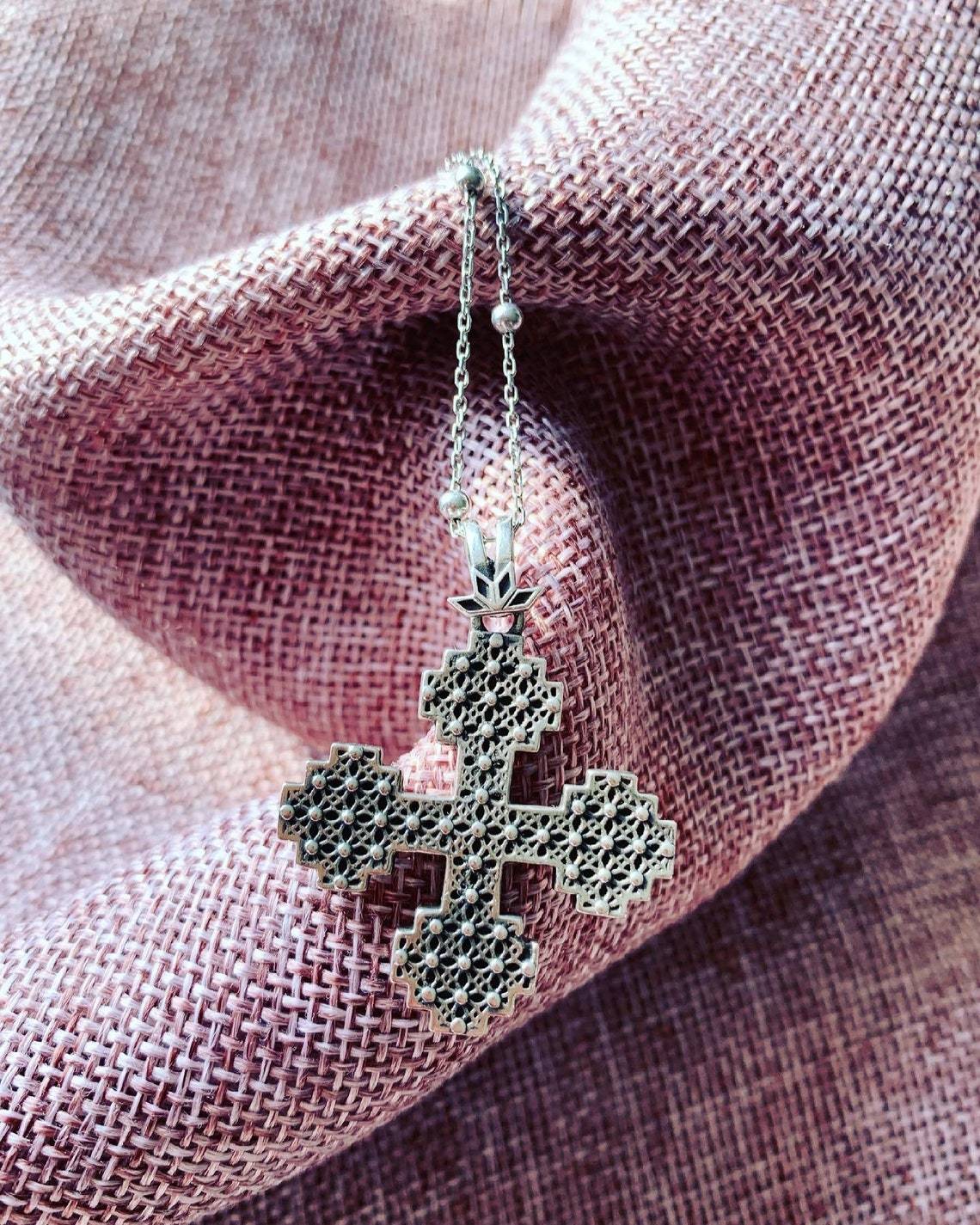 Ayntab Silver Cross Necklace by Muradian