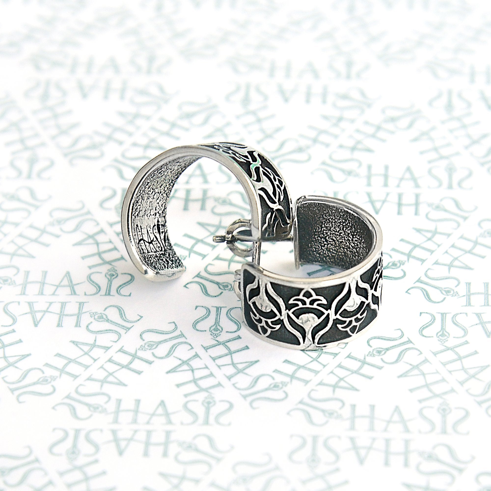 Water Liliy Silver Ring & Earrings Set