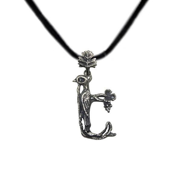 ArtZard Armenian Bird Letter Trchnakir Silver Pendant