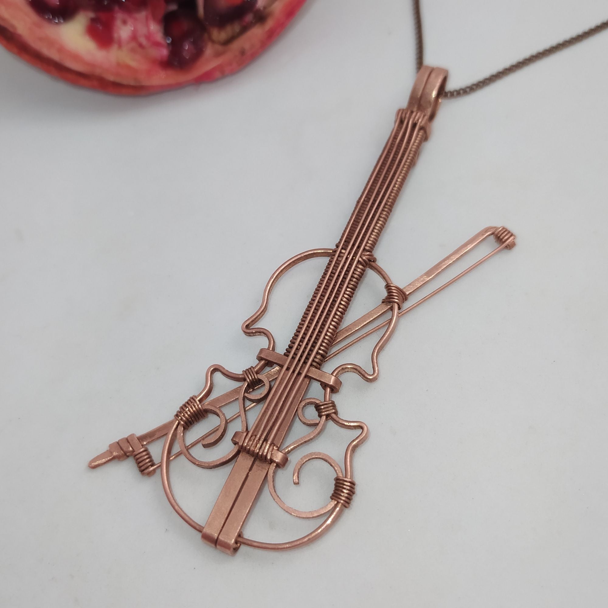 Violin Pendant by Maghlodjian Jewelry