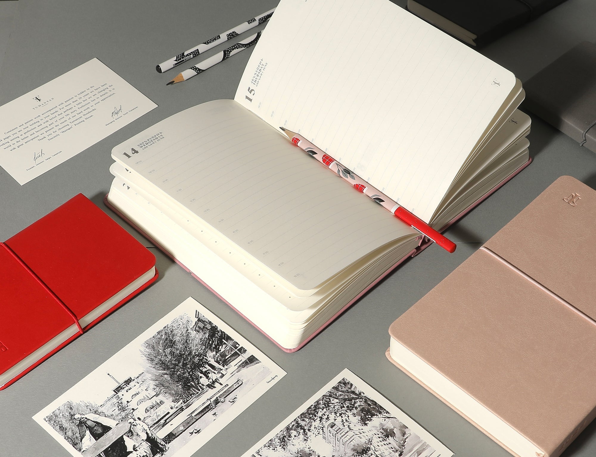 Tumanyan Notebooks 2024 Planner - Red