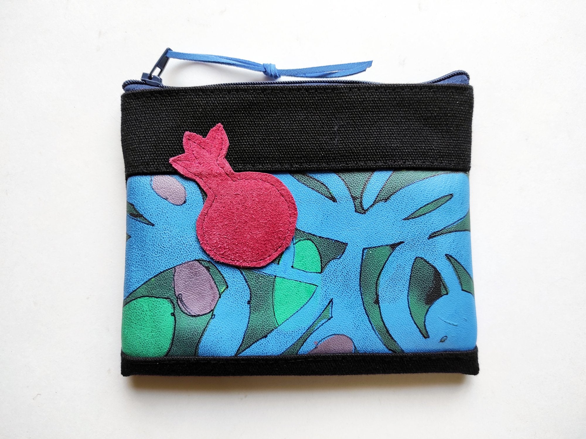 Handmade Cosmetic Bag with Pomegranate