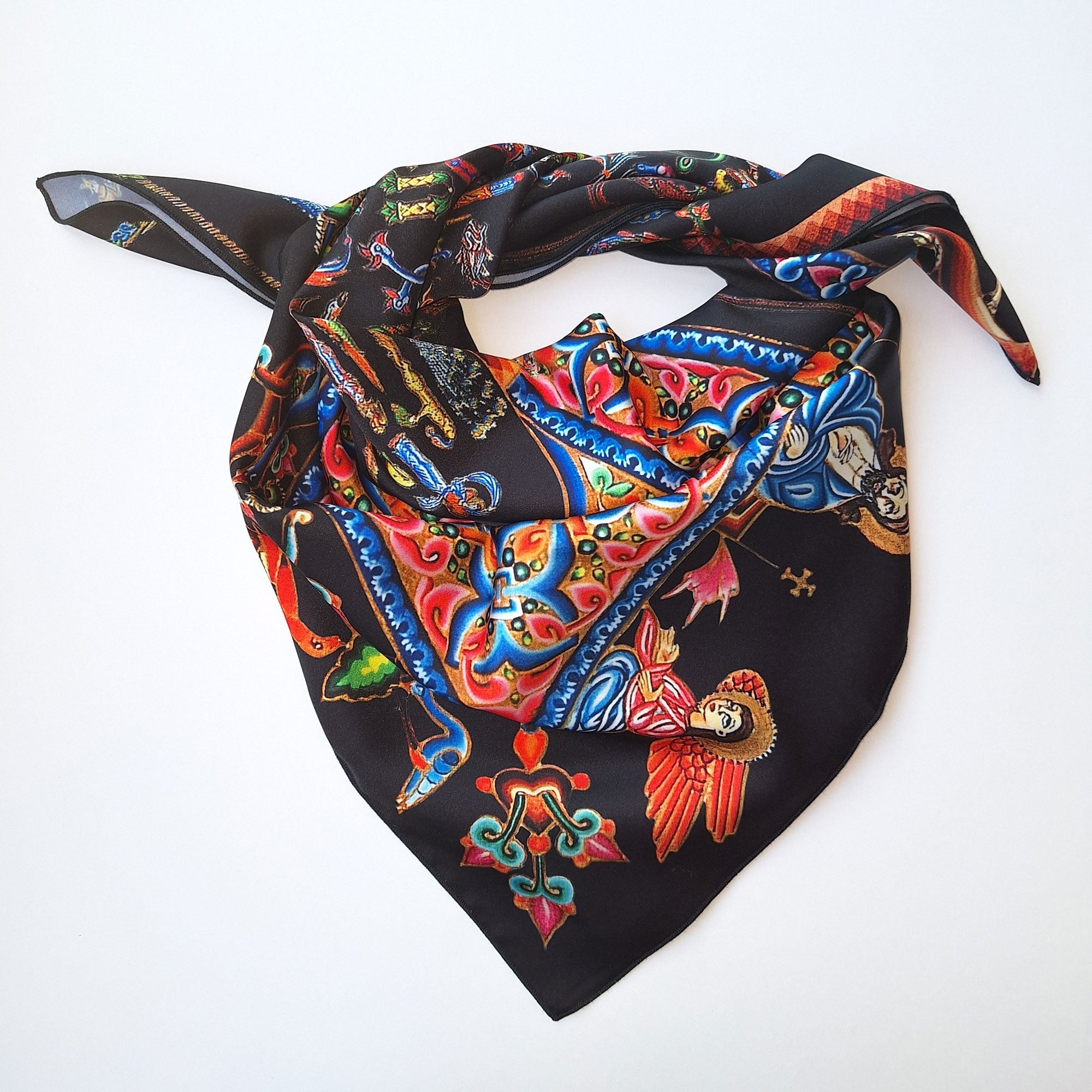 Armenian Letters and Altar Scarf (black) by Mane՛