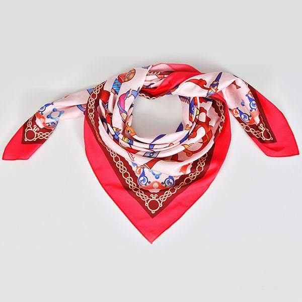 Moreni Scarf with Armenian Alphabet - AYB Collection (Pink)