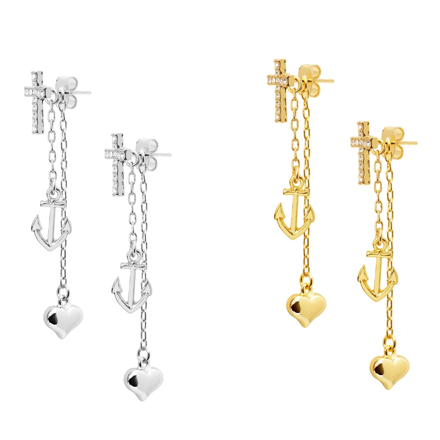 Anet's Collection Trinity Earrings - Yellow